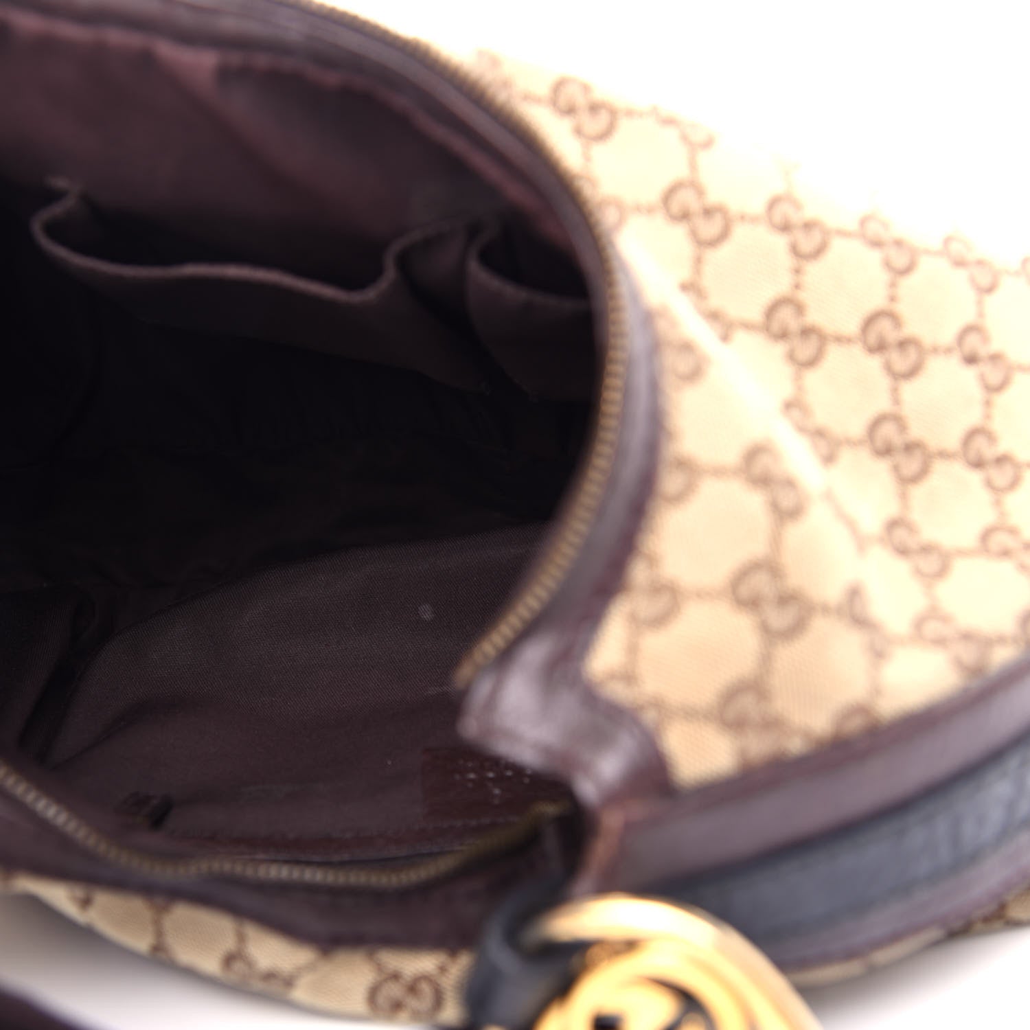 Gucci Monogram Medium Interlocking Hobo Dark Brown 5 of 11