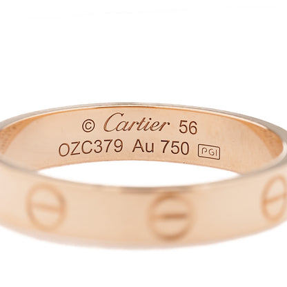 Cartier 18K Pink Gold 3.5mm LOVE Wedding Band Ring 56 7.75 4 of 5
