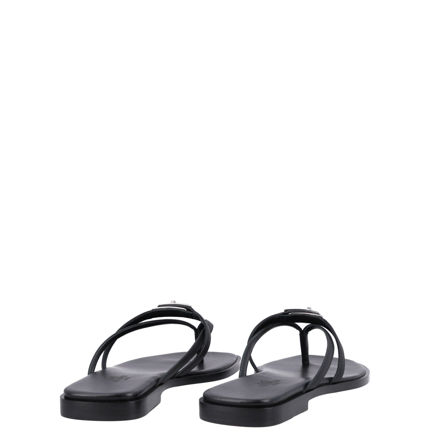 Hermes Calfskin Miss Sandals 37 Black 5 of 8