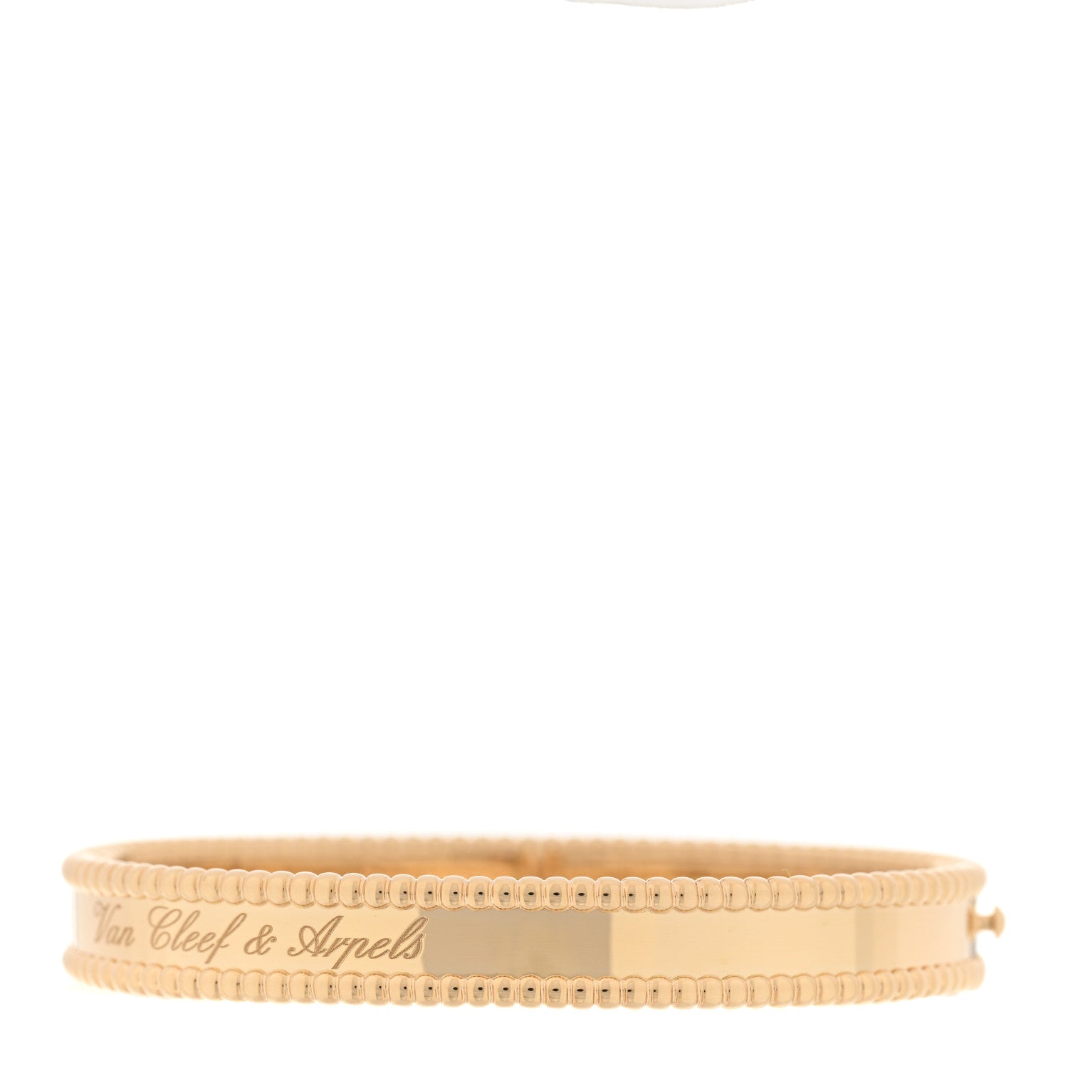 Van Cleef & Arpels 18K Yellow Gold Perlee Signature Bangle Bracelet S 2 of 5