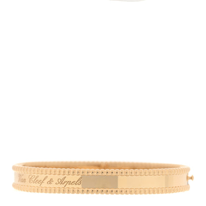 Van Cleef & Arpels 18K Yellow Gold Perlee Signature Bangle Bracelet S 2 of 5