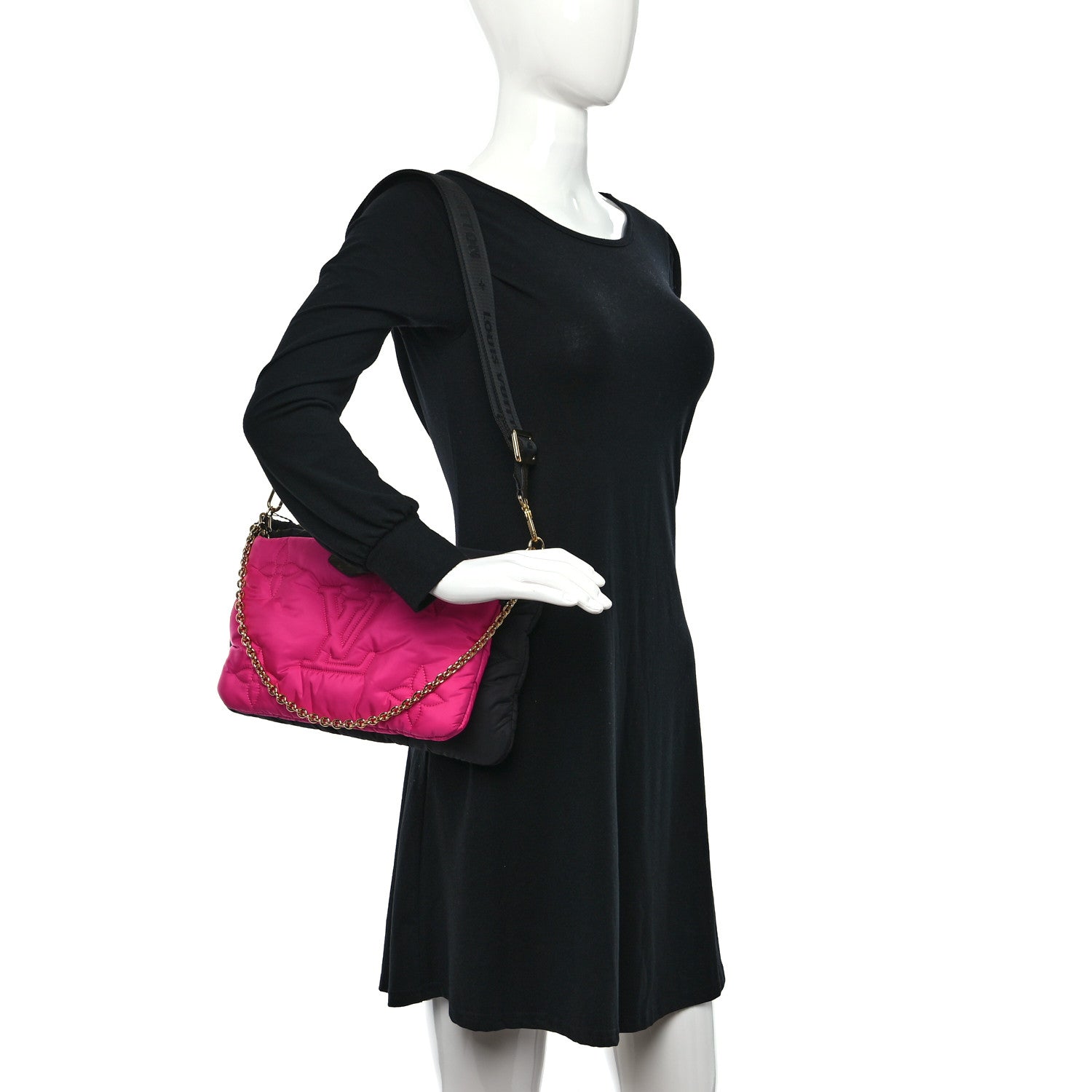 Louis Vuitton Econyl Monogram Pillow Maxi Multi Pochette Accessories Black Fuchsia 2 of 12