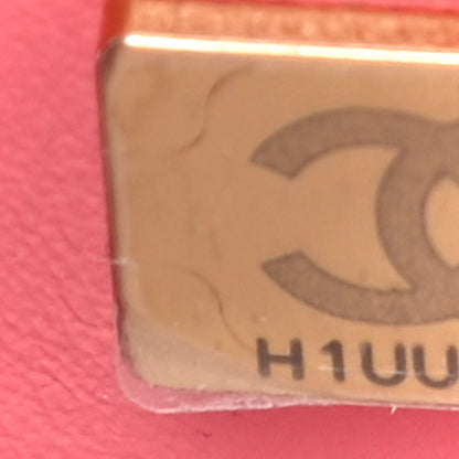 Chanel Lambskin Enamel Quilted Pending CC Mini Square Flap Pink 7 of 10