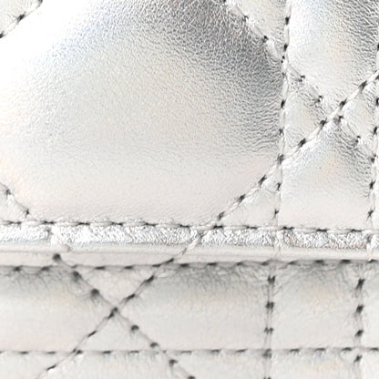 Christian Dior Iridescent Metallic Lambskin Cannage Mini My Dior Bag Silver 8 of 10