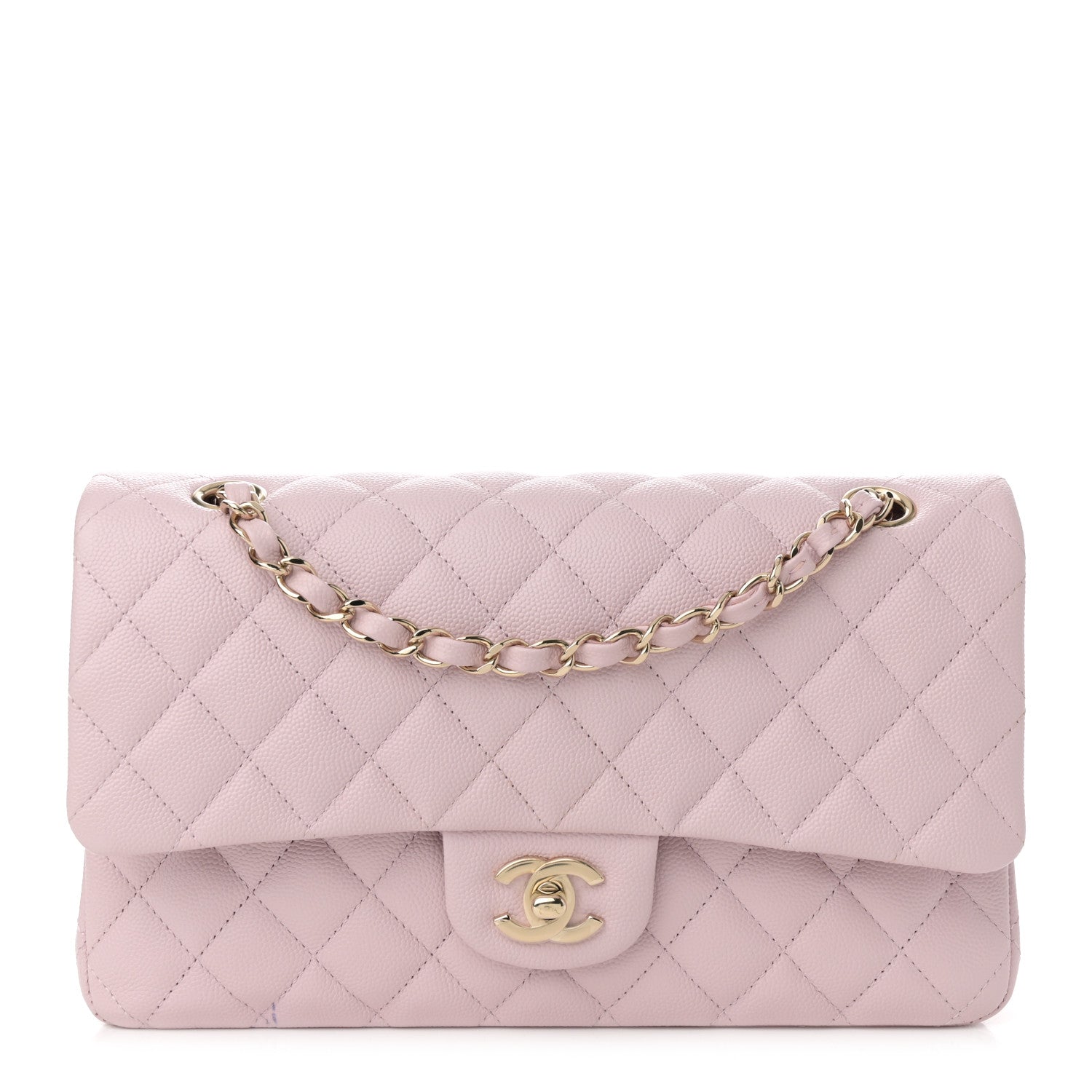 Chanel Caviar Quilted Medium Double Flap Light Pink 1 of 13