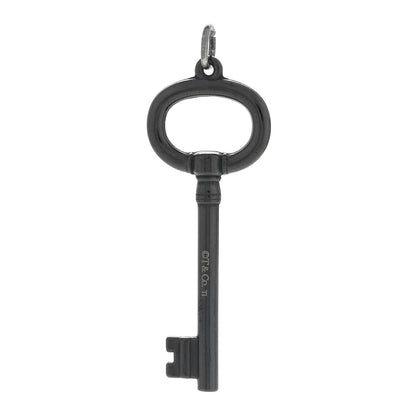 Tiffany Black Titanium Oval Key Pendant 1 of 3