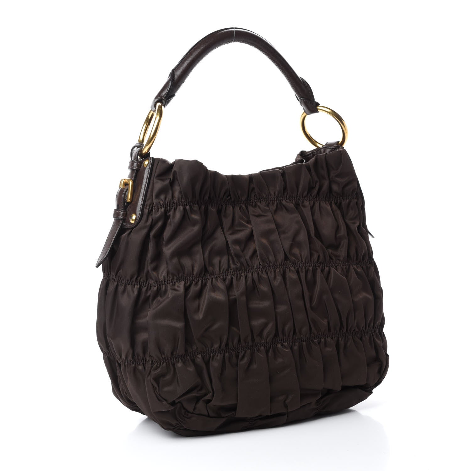 Prada Tessuto Nylon Gaufre Hobo Moro 3 of 10