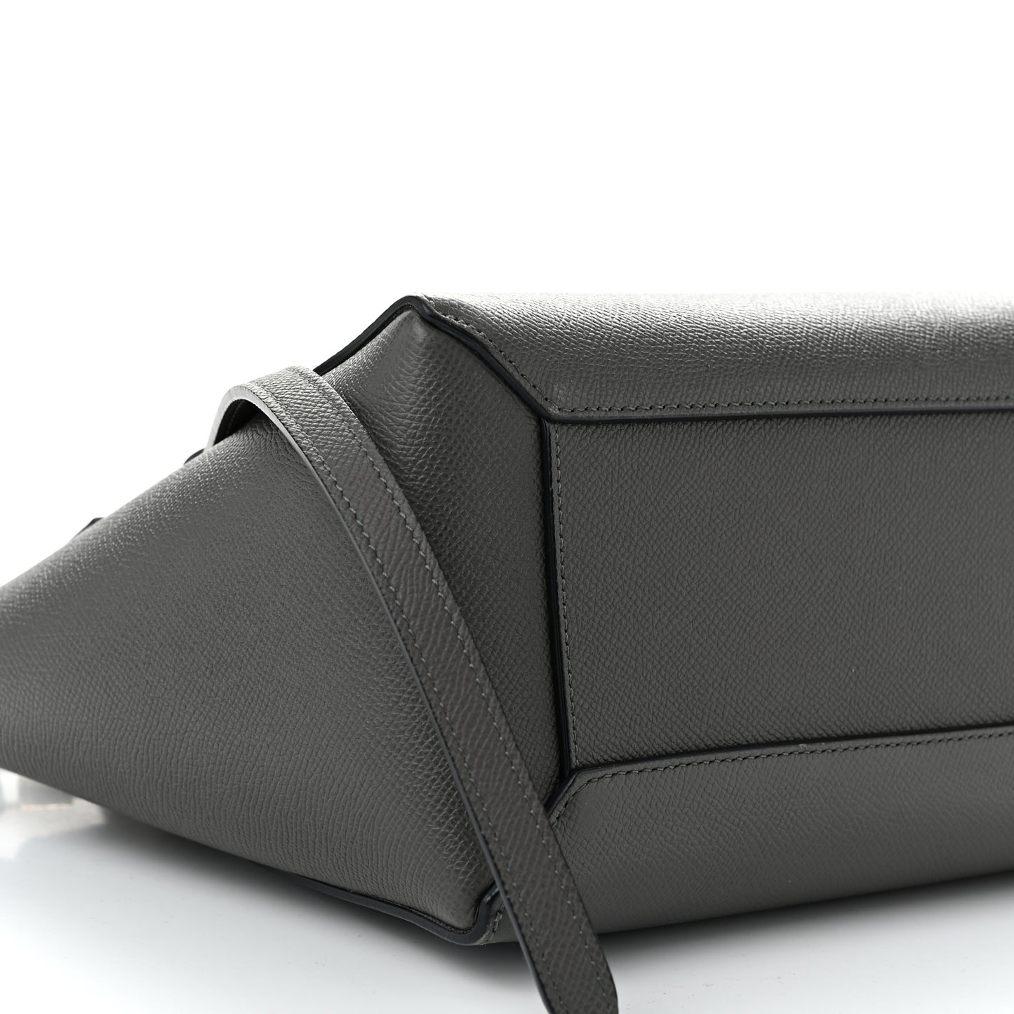 Grained Calfskin Micro Belt Bag Grey