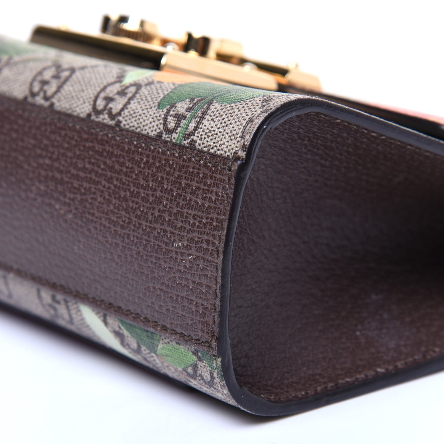 Gucci GG Supreme Monogram Tian Small Padlock Shoulder Bag Beige Multicolor New Acero 8 of 14