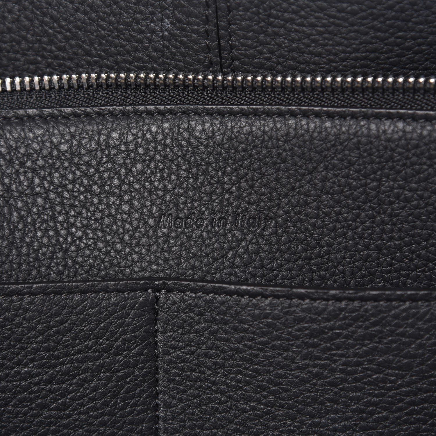 Celine Baby Grained Calfskin Medium Tri-Fold Bag Black 7 of 8
