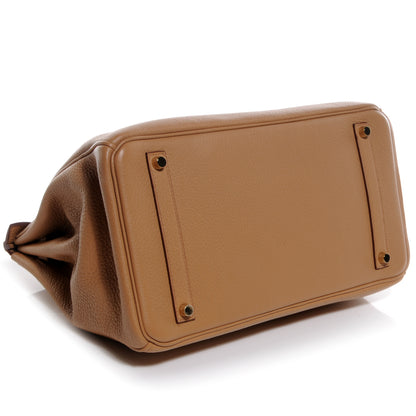 Hermes Taurillon Clemence Birkin 35 Tabac Camel 4 of 11