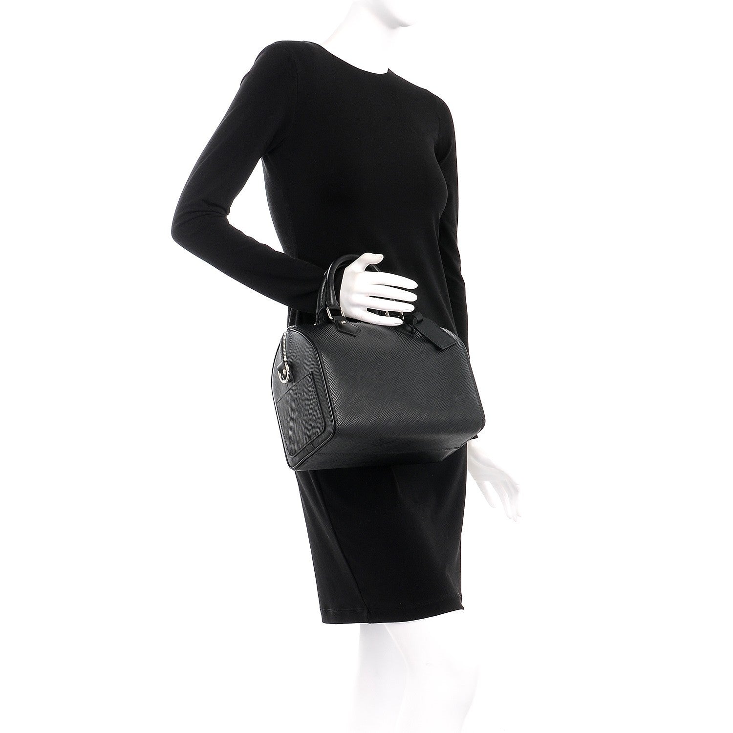 Louis Vuitton Epi Speedy Bandouliere 25 Black 3 of 11