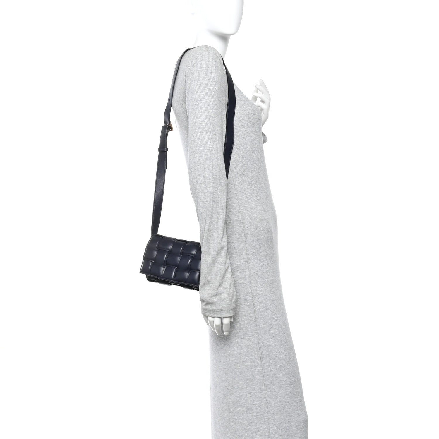 Bottega Veneta Nappa Maxi Intreccio Small Padded Cassette Crossbody Bag Deep Blue 2 of 9