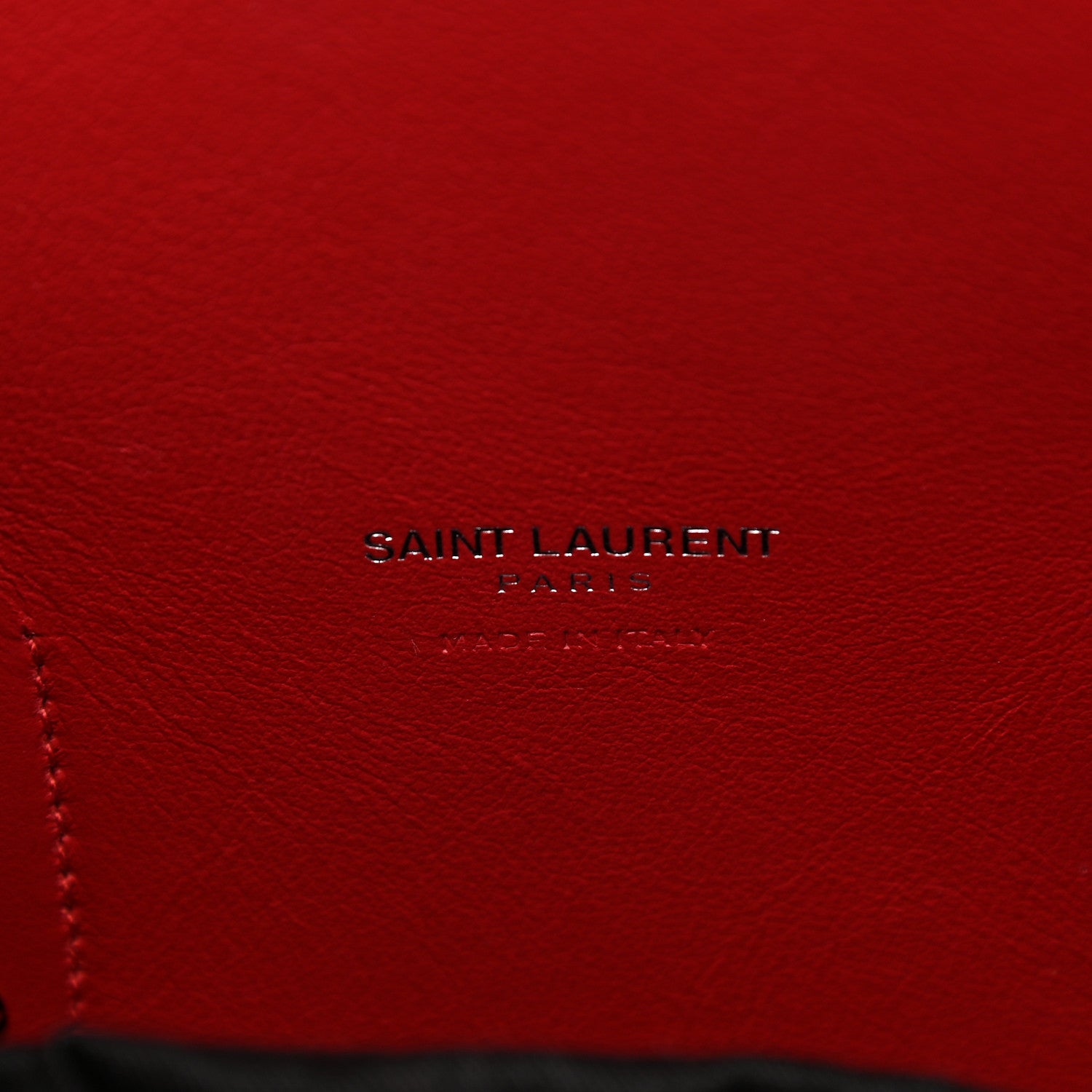 Saint Laurent Grained Calfskin Small Sac De Jour Lipstick Red 8 of 13