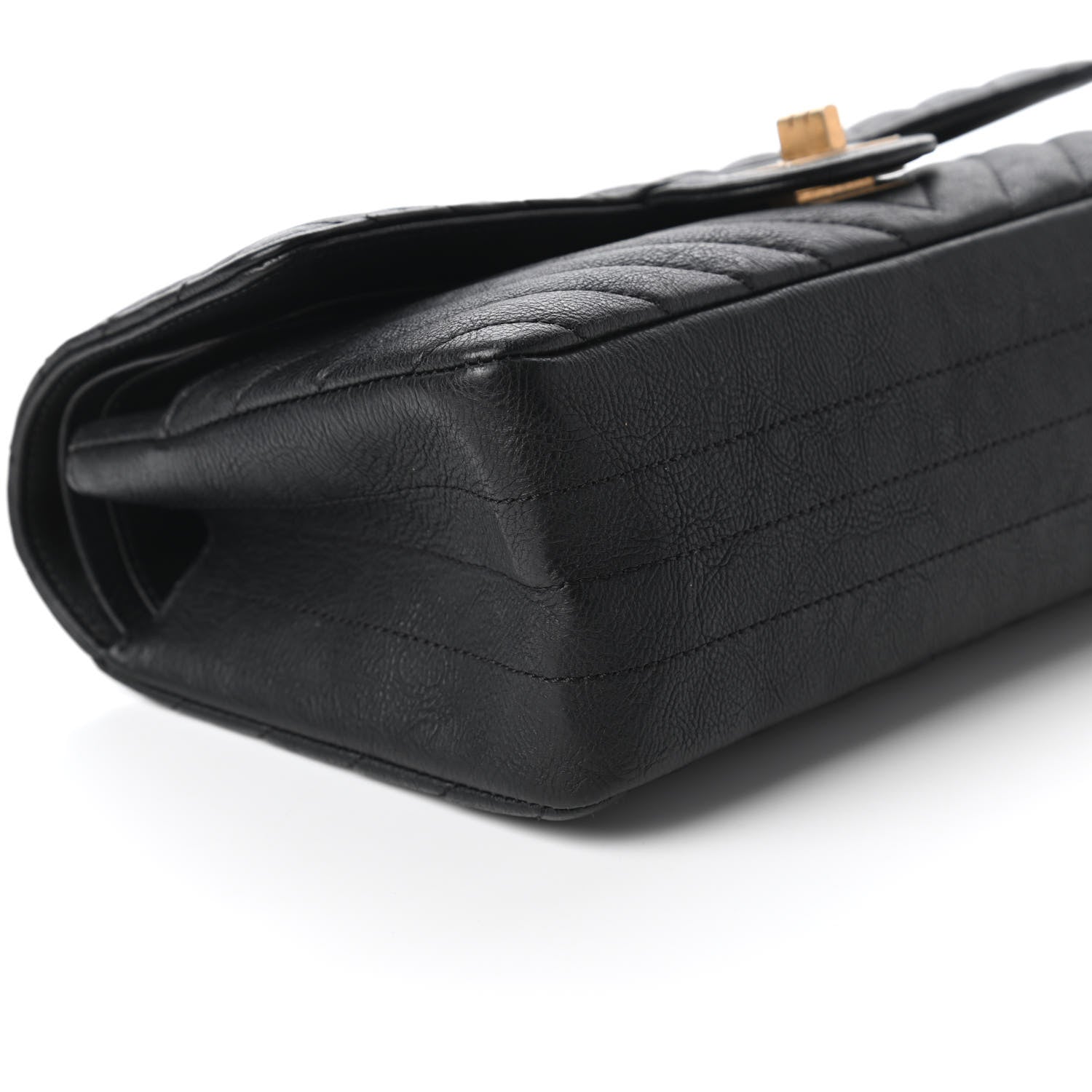 Chanel Crumpled Calfskin Chevron Quilted 2.55 Reissue 225 Flap Black 6 of 11