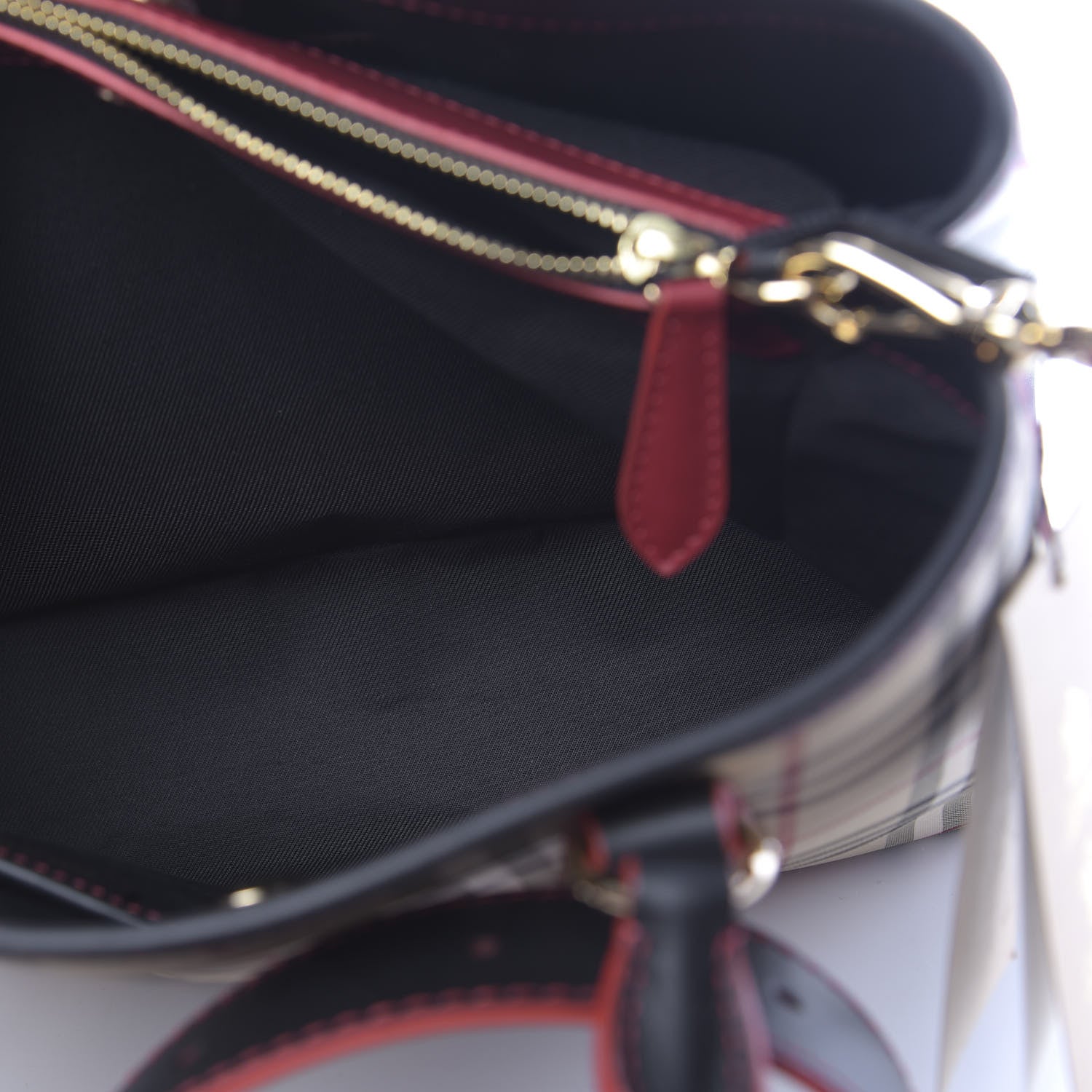 Burberry Horseferry Check Medium Ballingdon Tote Honey Black 7 of 13