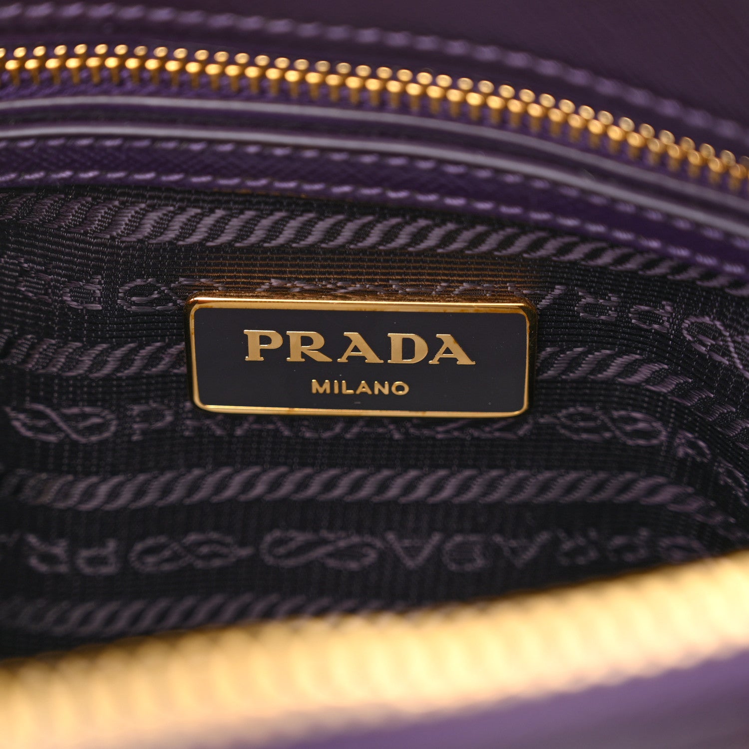 Prada Saffiano Vernice Small Promenade Tote Viola 6 of 12