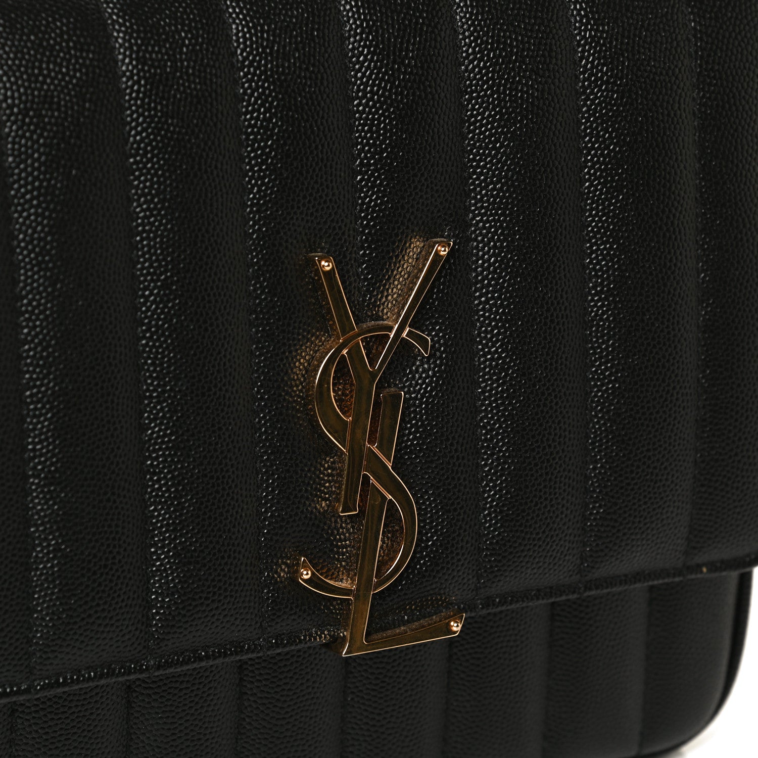 Saint Laurent Grain De Poudre Matelasse Monogram Medium Vicky Chain Bag Black 13 of 13