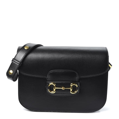Gucci Azalea Calfskin Horsebit 1955 Shoulder Bag Black 1 of 10
