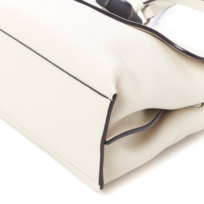Gucci Cellarius Calfskin Small Bamboo Daily Top Handle Bag Mystic White 5 of 9