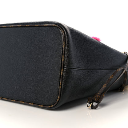 Louis Vuitton Calfskin Monogram Teddy Neverfull MM Black 9 of 9