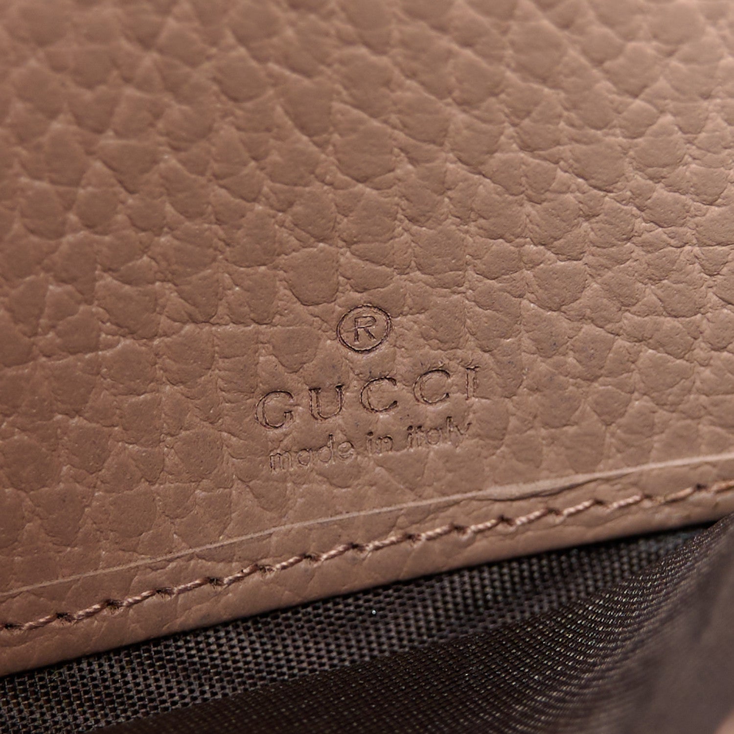 Gucci Dollar Calfskin GG Supreme Monogram GG Marmont Continental Wallet Old Rose Beige Ebony 6 of 8