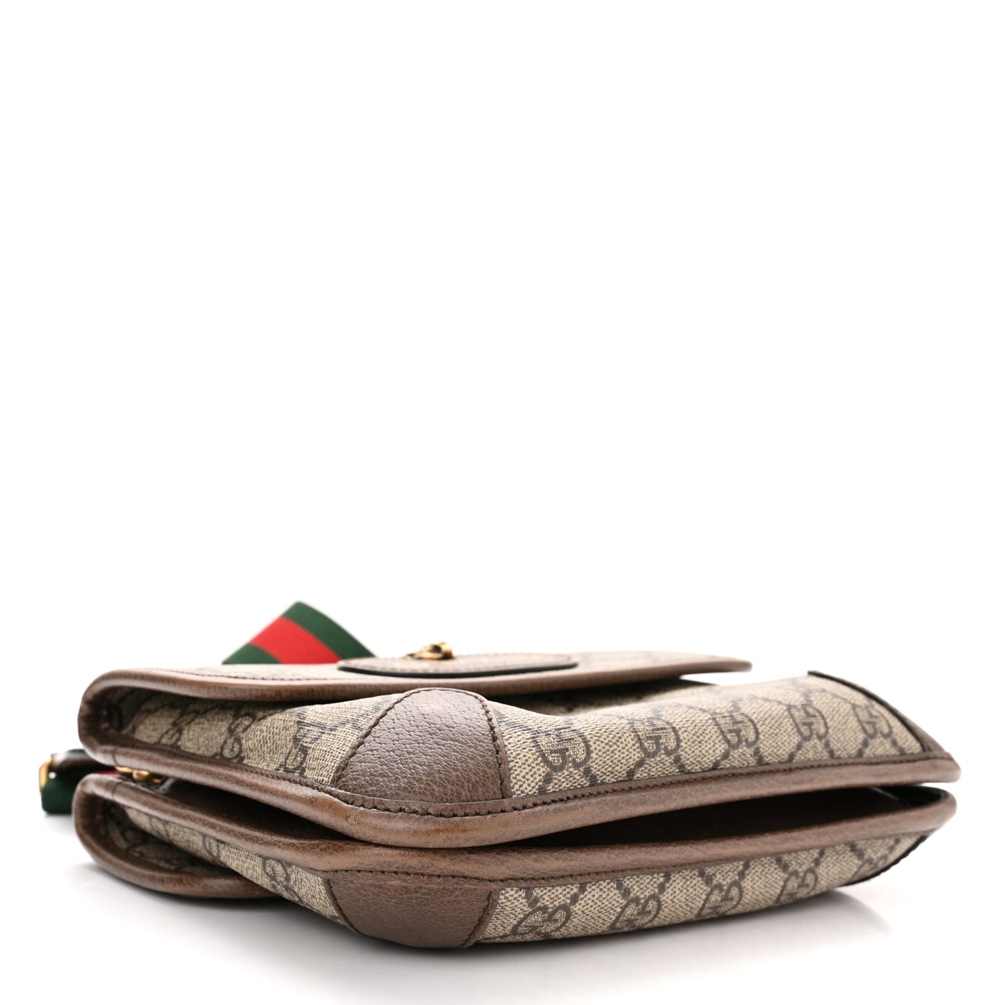 GG Supreme Monogram Web Small Neo Vintage Double Flap Messenger Bag Beige New Acero