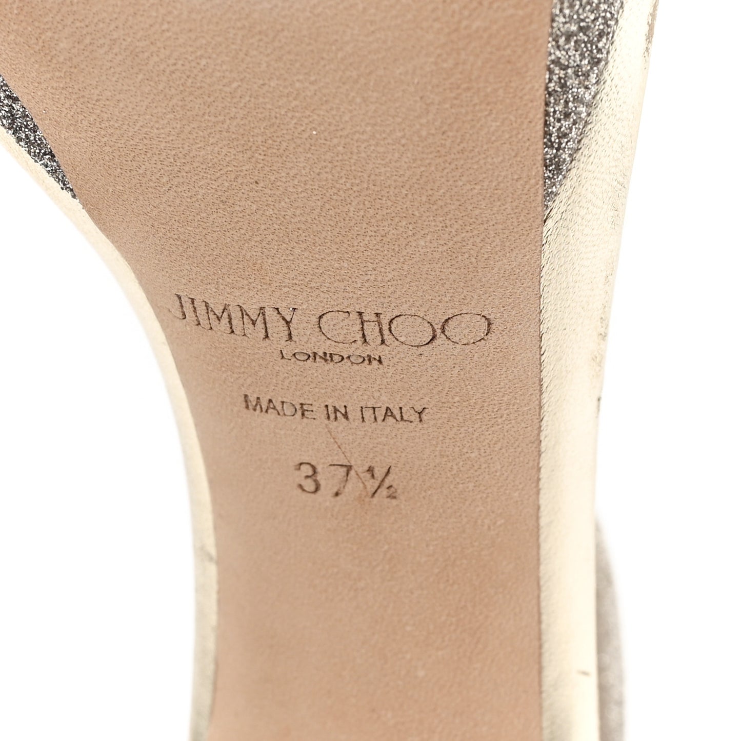 Dusty Glitter Misty 120 Sandals 37.5 Platinum Ice