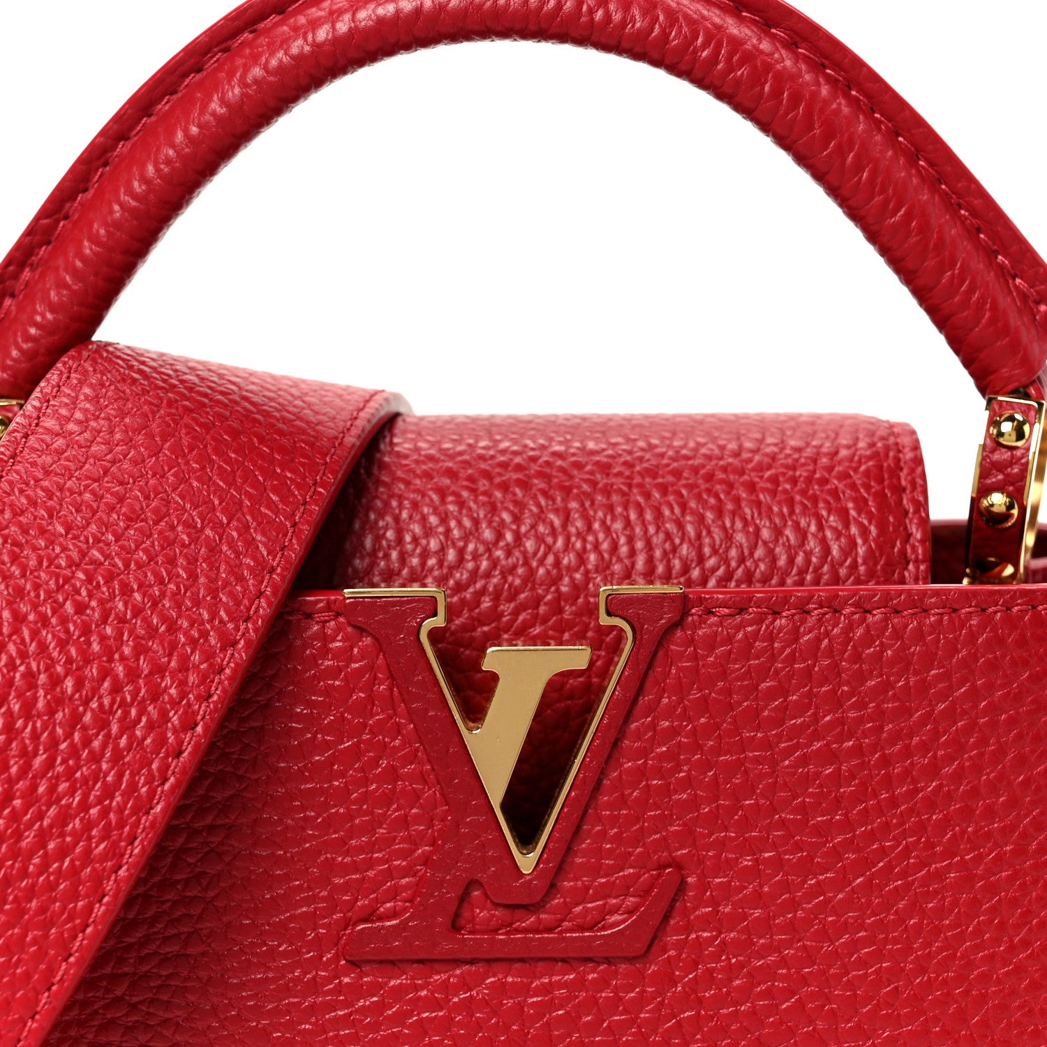 Louis Vuitton Taurillon Mini Capucines Scarlet 6 of 8