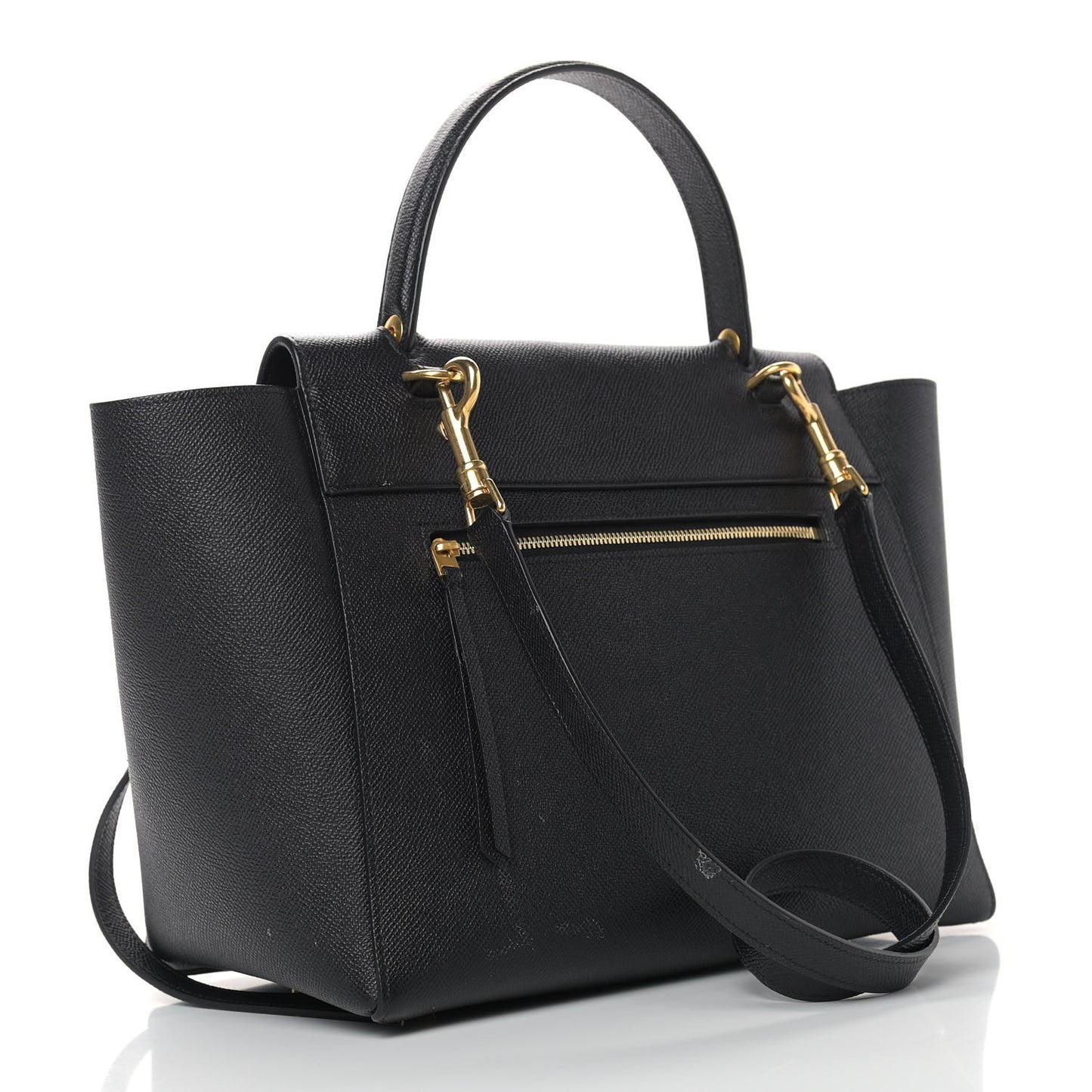 Grained Calfskin Mini Belt Bag Black