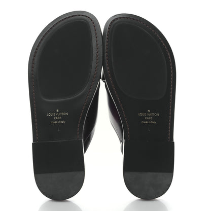 Louis Vuitton Calfskin Criss Cross Men Sandals 8 Burgundy 5 of 9