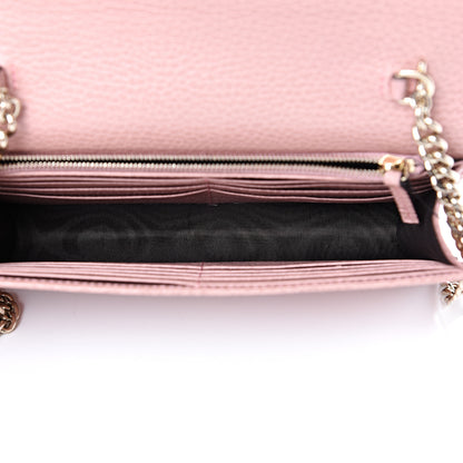 Gucci Dollar Calfskin Interlocking G Chain Wallet Soft Pink 4 of 13