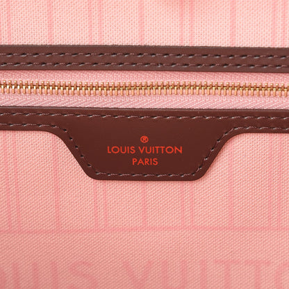 Louis Vuitton Damier Ebene Neo Neverfull MM Rose Ballerine 6 of 8
