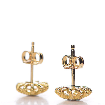 David Yurman 18K Yellow Gold Diamond 10mm Starburst Earrings 3 of 4