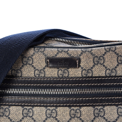 Gucci GG Plus Monogram Selleria Calfskin Medium Messenger Bag Beige Blue 8 of 15