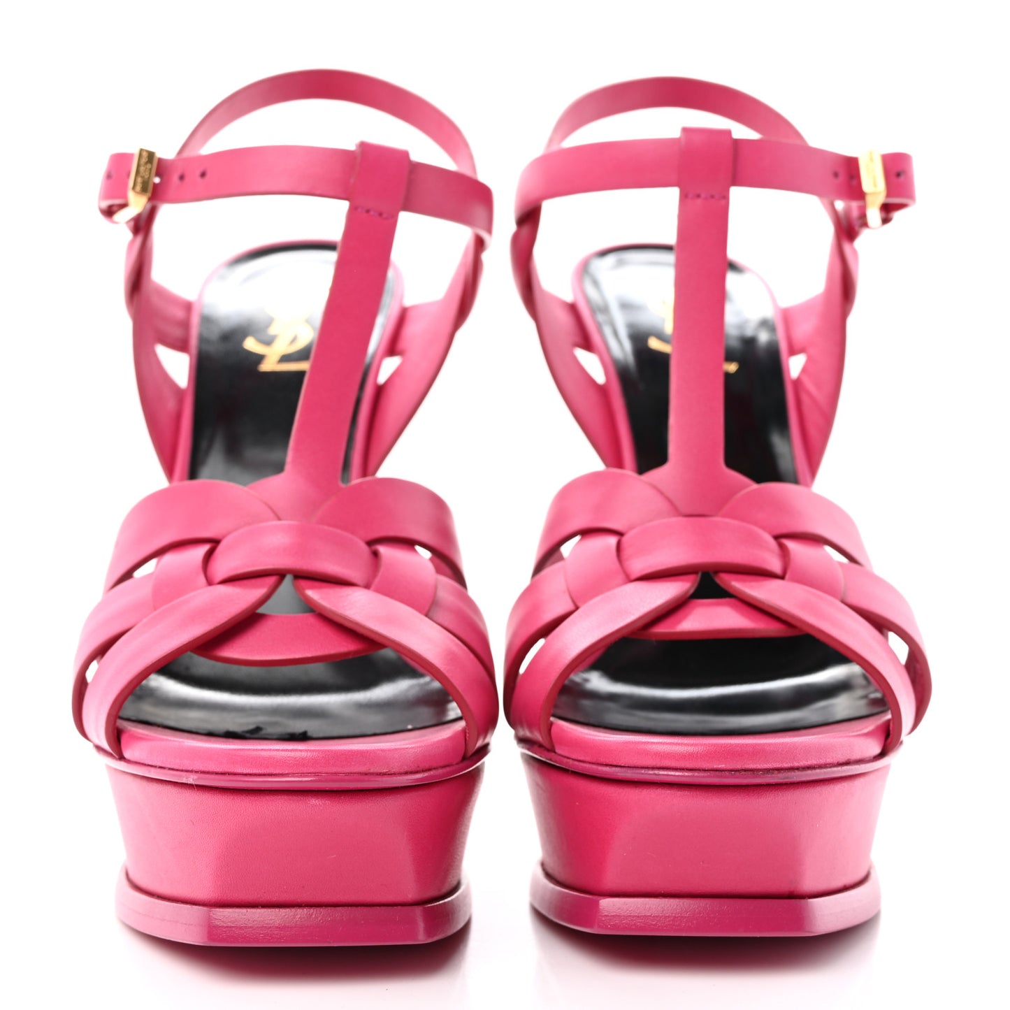 Calfskin Tribute 105 Platform Sandals 38 Fuchsia