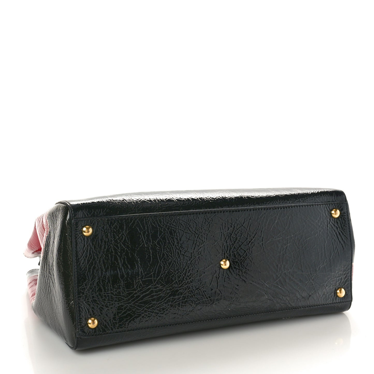 Patent Regular 2Jours Tote Black Red Milk