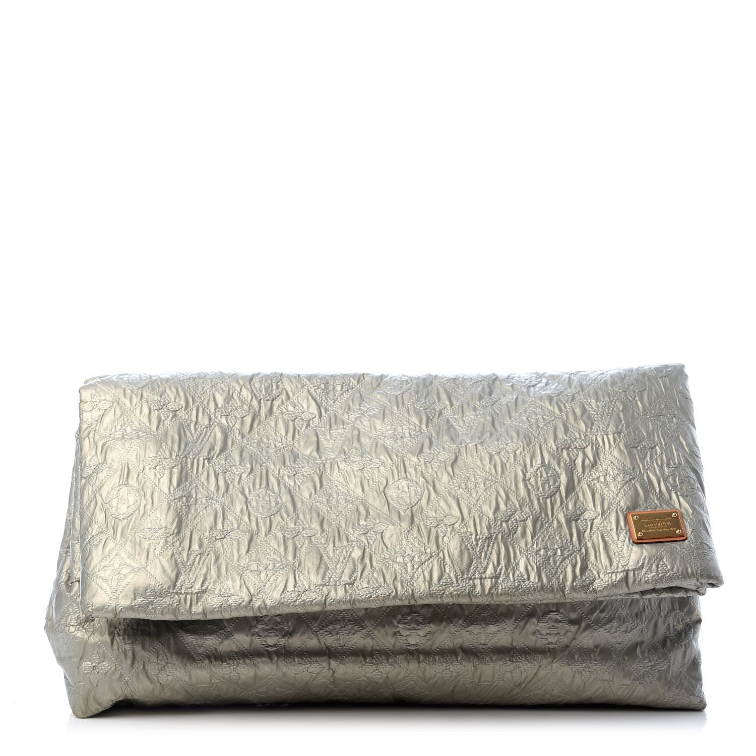 Louis Vuitton Jacquard Quilted Monogram Limelight Clutch GM Perle 1 of 6