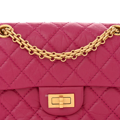 Chanel Aged Calfskin Quilted 2.55 Reissue Mini Flap Fuchsia 9 of 12