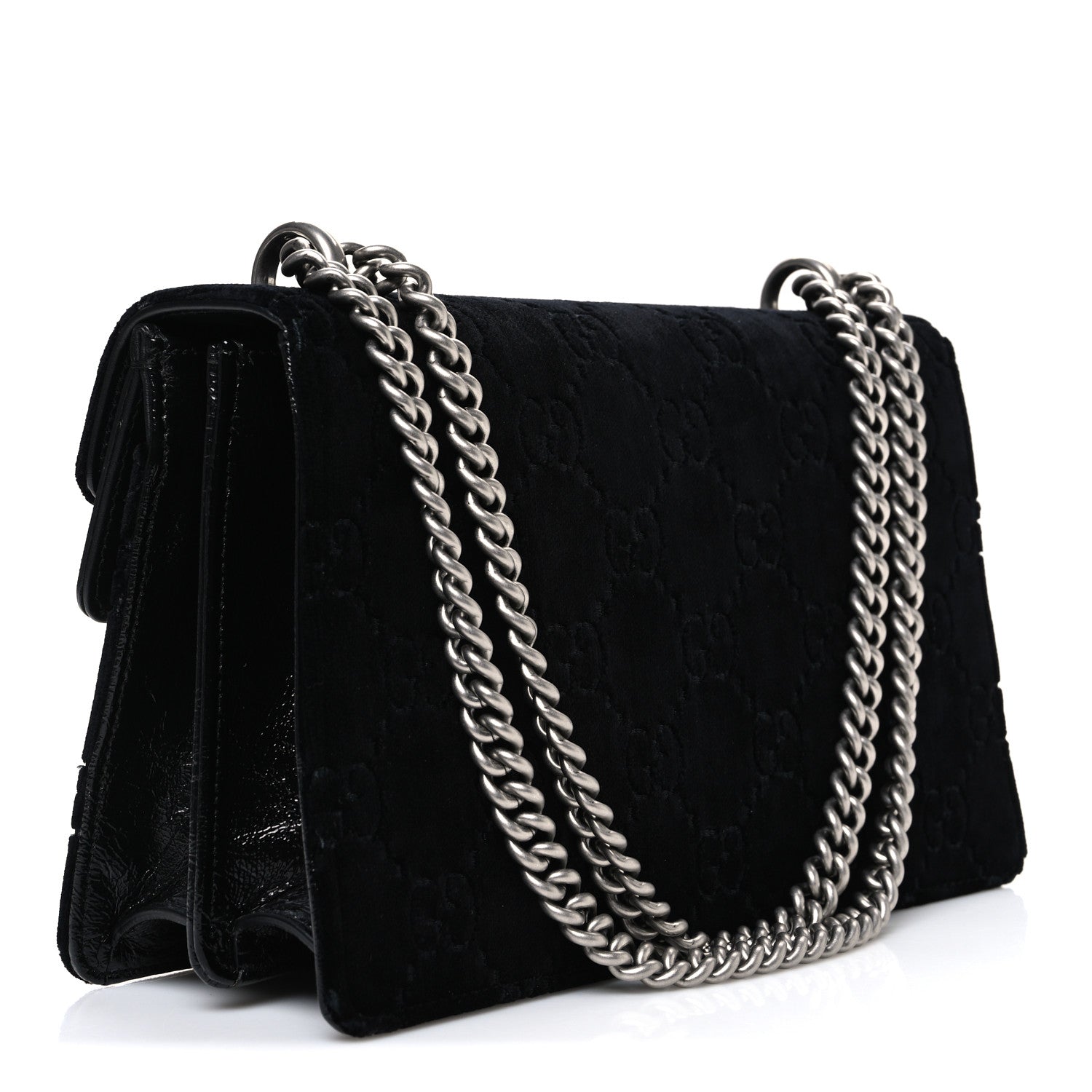 Gucci Velvet GG Monogram Small Dionysus Shoulder Bag Black 3 of 10