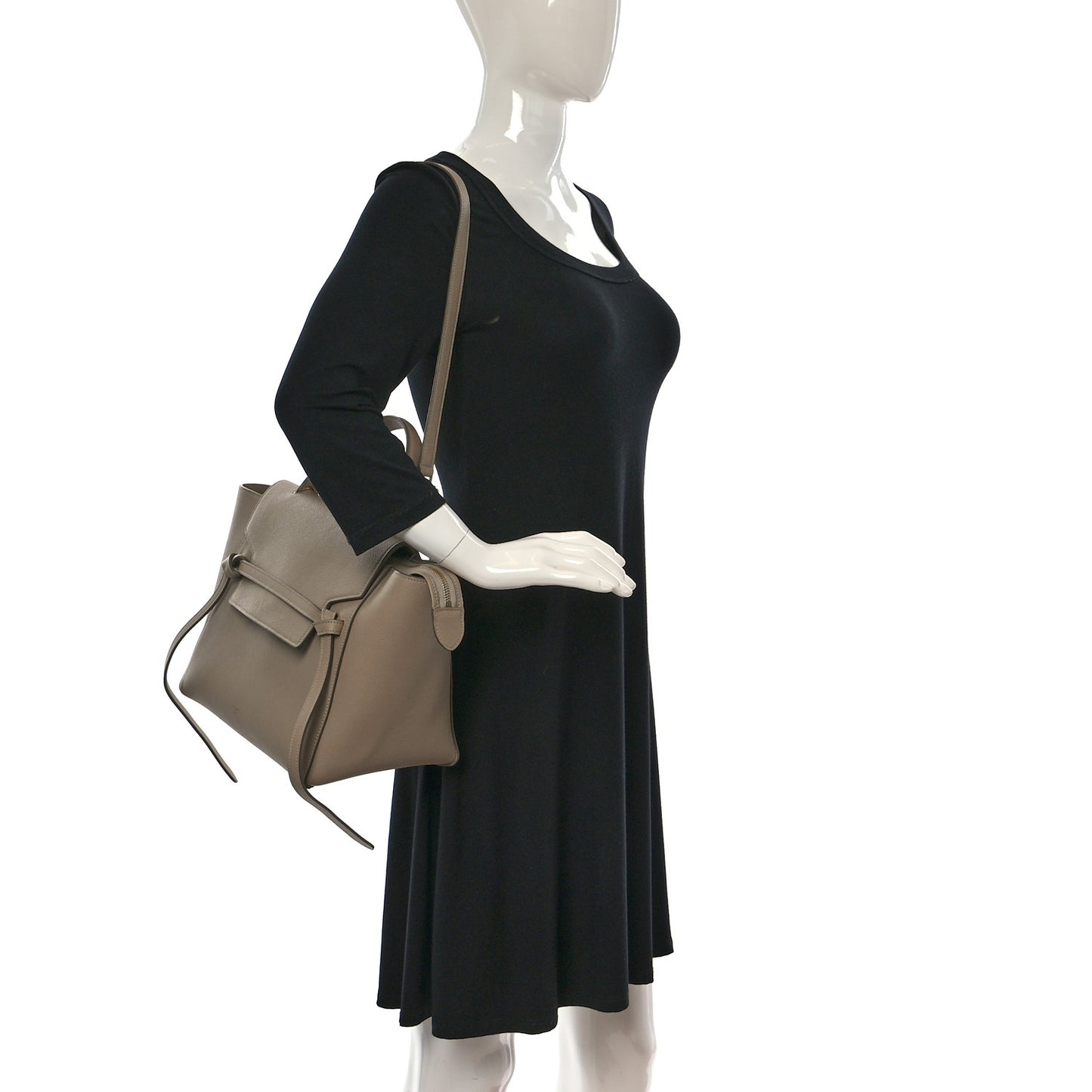 Grained Calfskin Mini Belt Bag Light Taupe