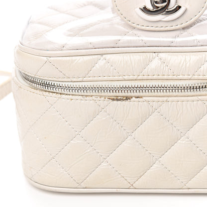 Chanel Crumpled Calfskin PVC Quilted Backpack White 9 of 18