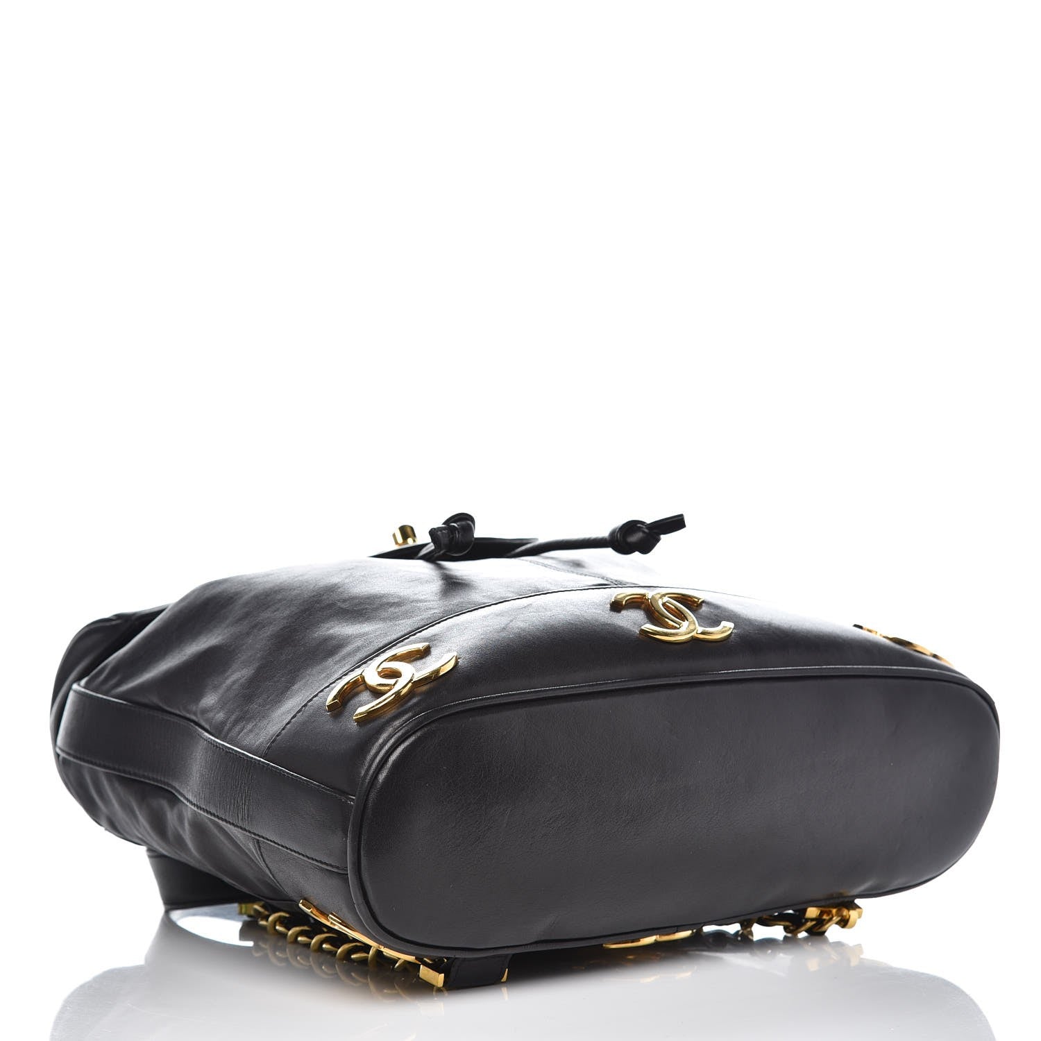 Chanel Lambskin CC Backpack Black 4 of 10