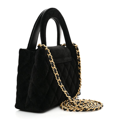 Chanel Velvet Quilted Nano Kelly Shopper Black 3 of 11
