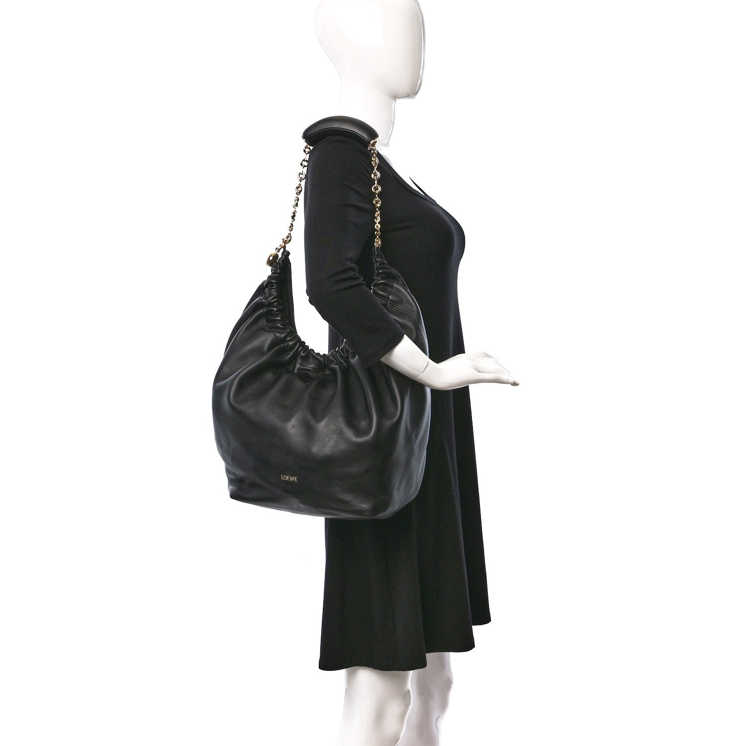 Loewe Nappa Small Squeeze Bag Black 2 of 8