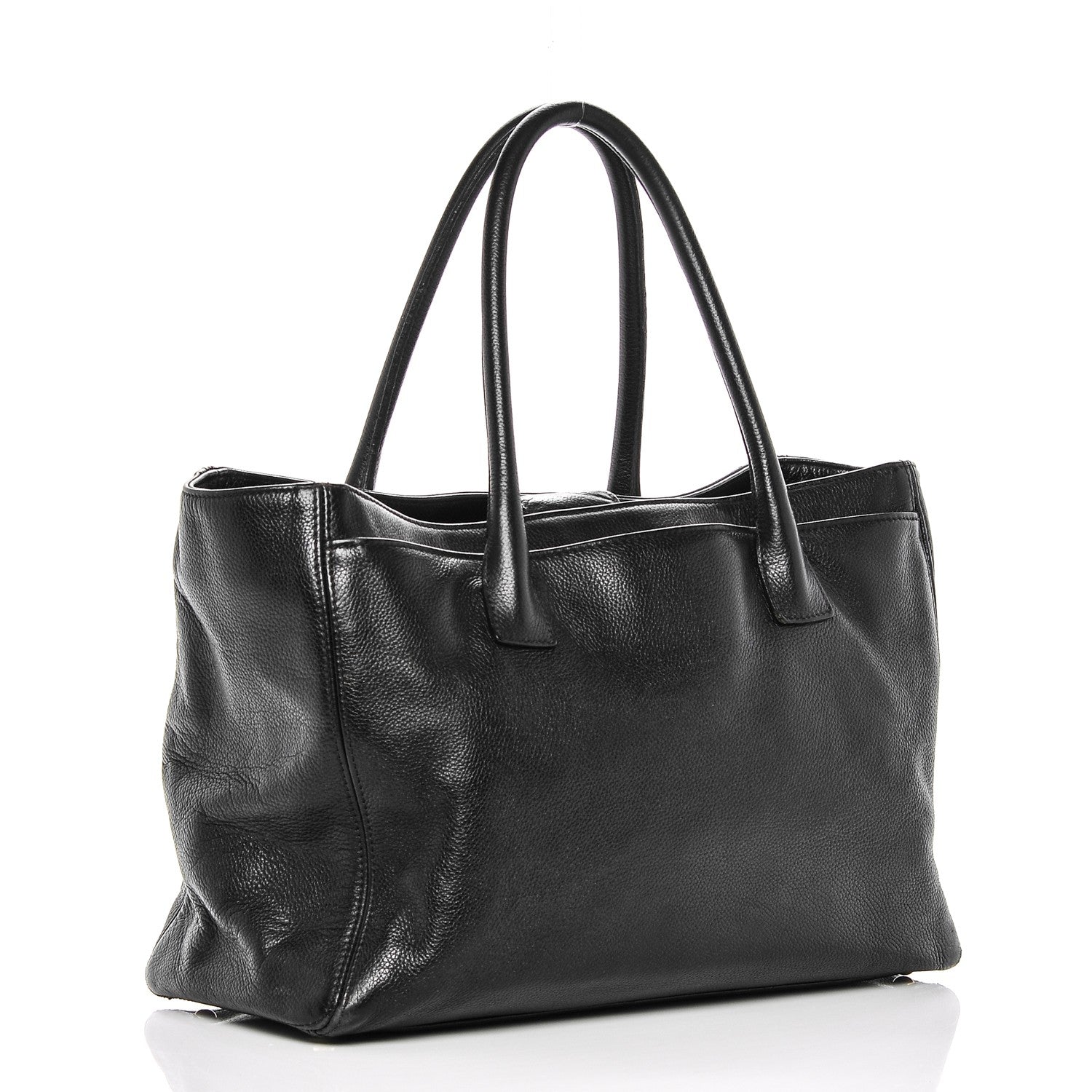 Chanel Calfskin Cerf Executive Shopper Tote Black 3 of 7