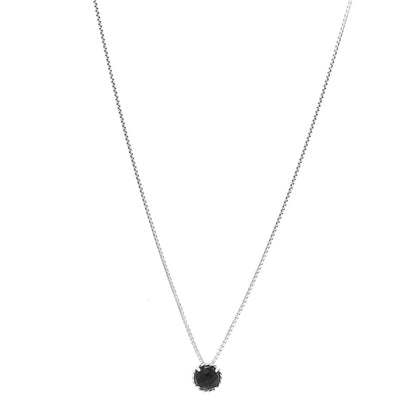 David Yurman Sterling Silver Black Onyx 8mm Petite Chatelaine Pendant Necklace 1 of 5
