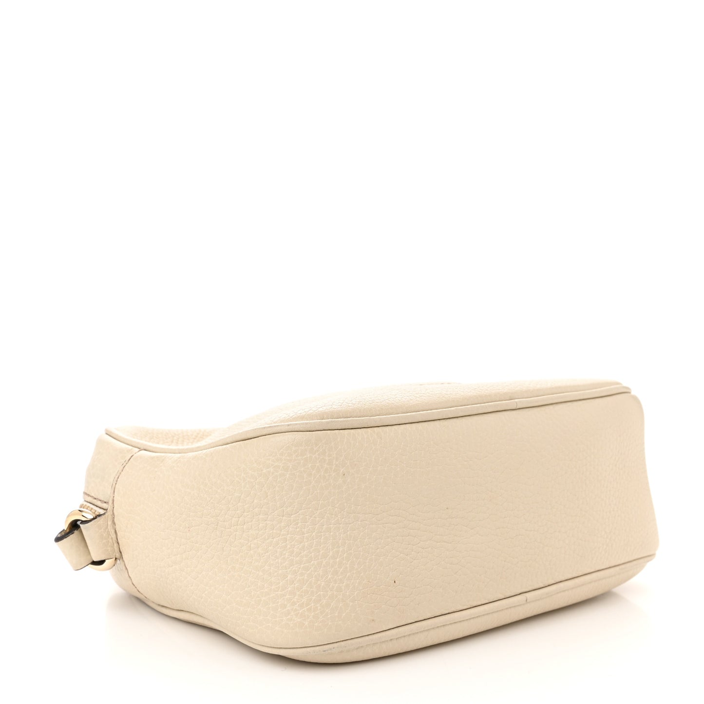 Pebbled Calfskin Small Soho Disco Bag Off White