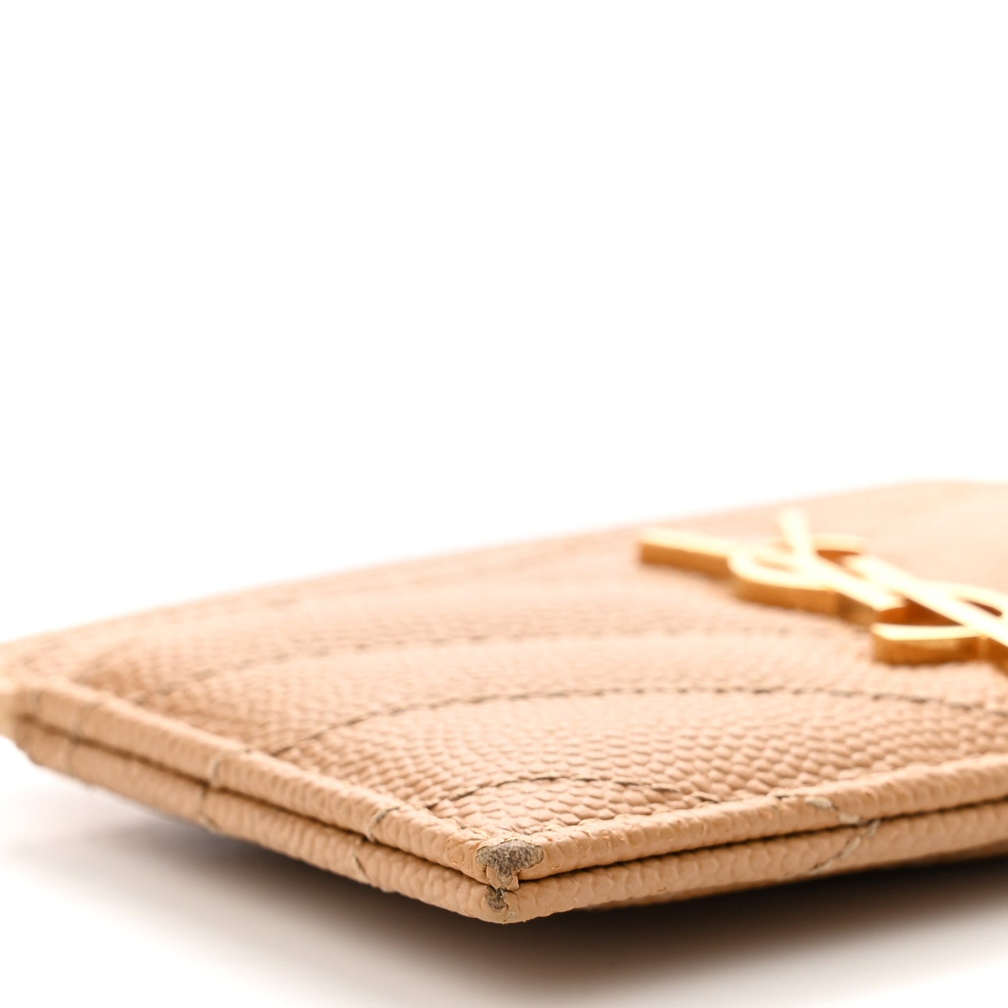 Grain De Poudre Matelasse Chevron Monogram Credit Card Case Cork