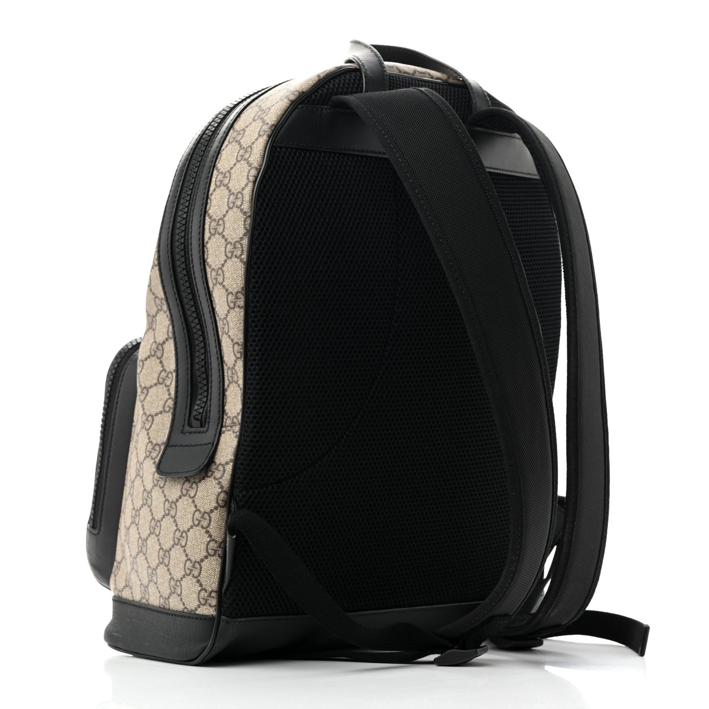 GG Supreme Monogram Medium Backpack Black